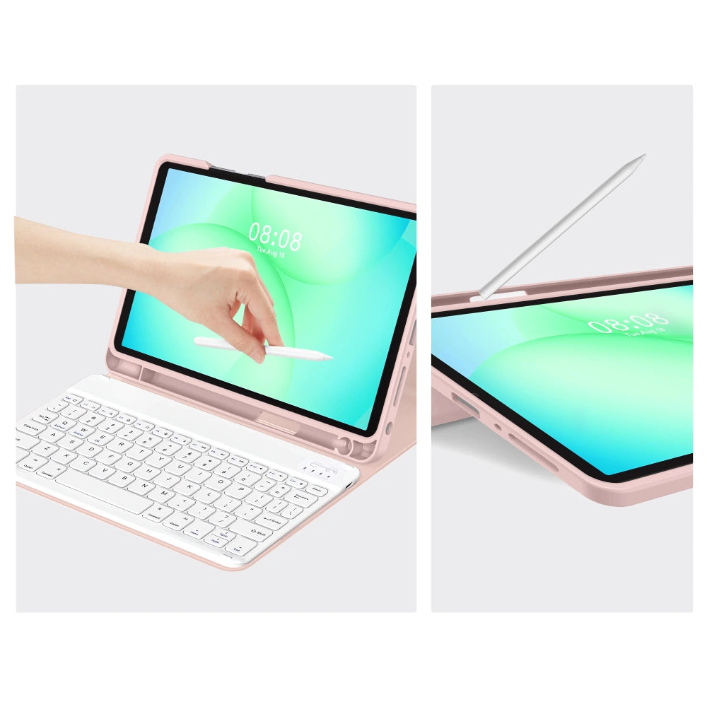 Étui avec clavier pour Samsung Galaxy Tab A11+ / Tab A9+, Tech-Protect, SC PEN, Rose
