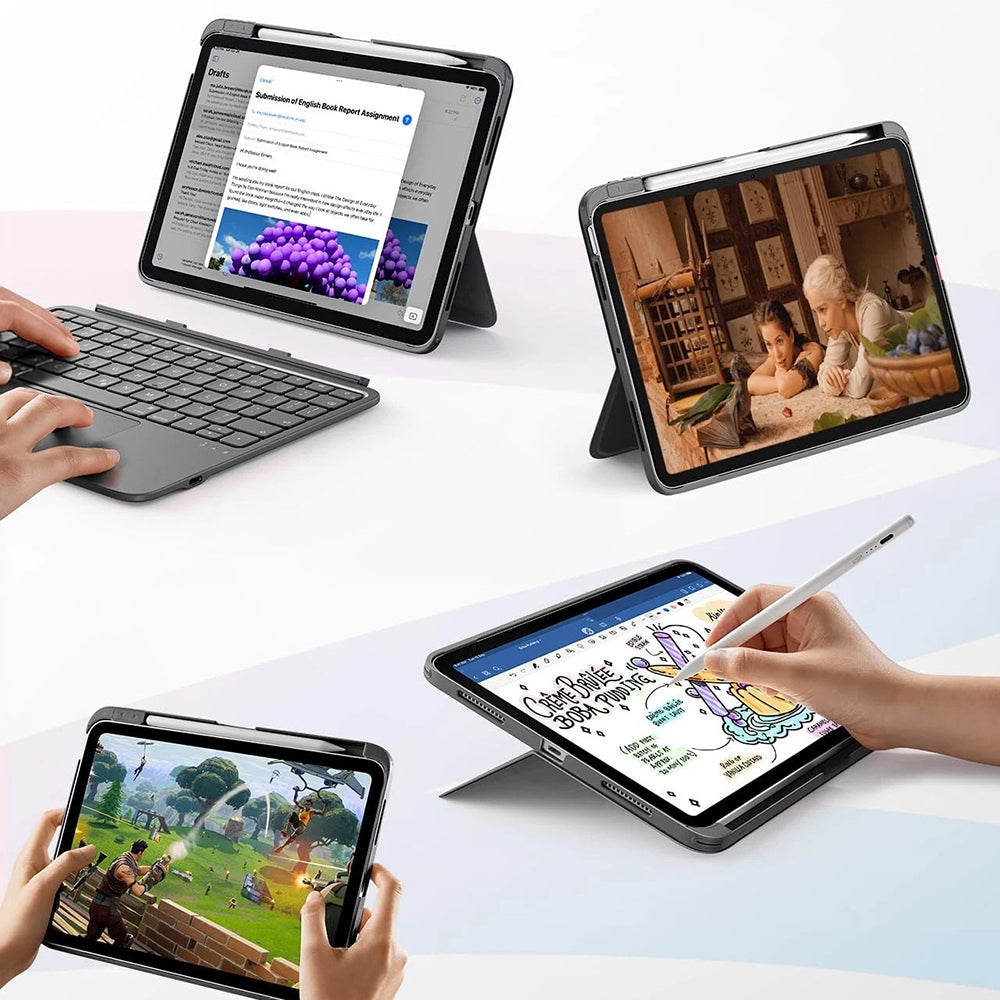 Tastaturhülle für Apple iPad Air 11 (2026) / iPad Air 11 (2025) / Air 11 (2024) / Air (2022) / Air (2020), ESR, Flex, Grau