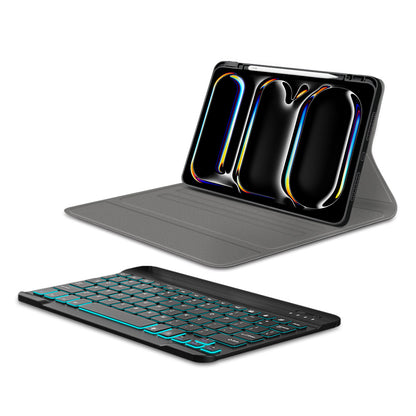 Housse avec clavier pour Apple iPad Pro 11 (2024), Techsuit, CozyTab, Noir