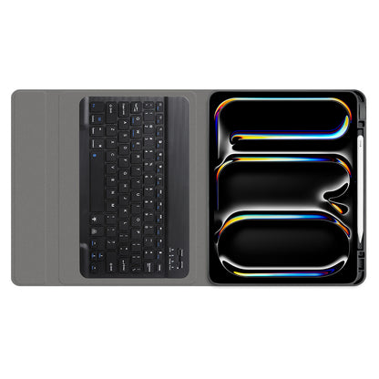 Housse avec clavier pour Apple iPad Pro 11 (2024), Techsuit, CozyTab, Noir