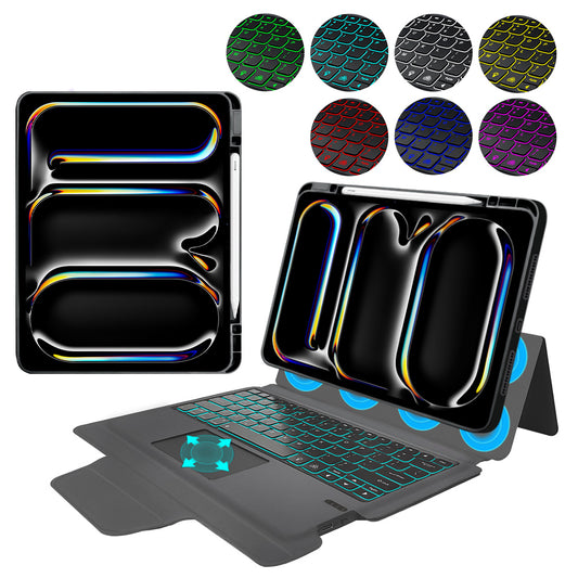 Housse avec clavier pour Apple iPad Pro 13 (2024), Techsuit, KeyTab Pro, Noire