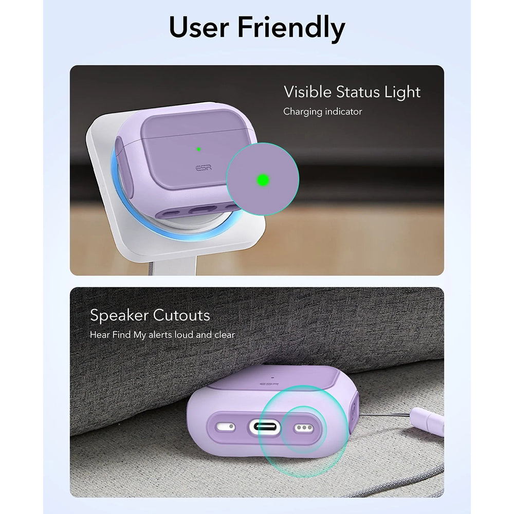 ESR Orbit Hybrid Hülle für Apple AirPods Pro 3, Lila
