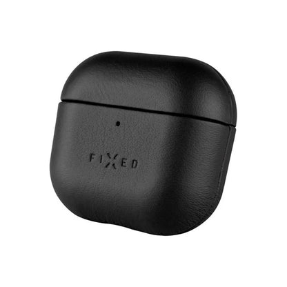 Hülle Fixed PodsLeather für Apple AirPods 4, Schwarz