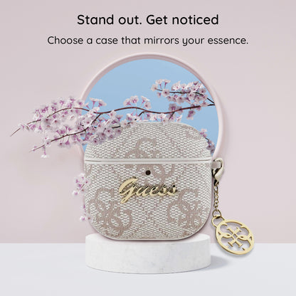 Guess 4G Charm Hülle für Apple AirPods 4, Rosa