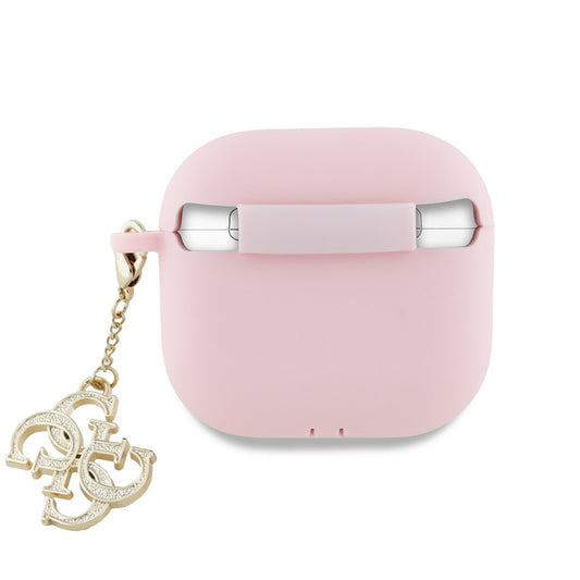 Guess W/4G Charm Hülle für Apple AirPods 4, Rosa