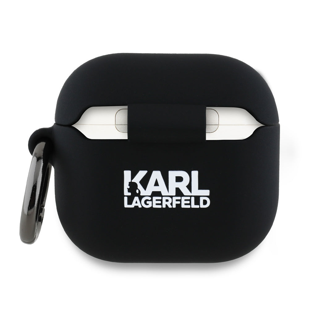 Karl Lagerfeld 3D Choupette's Head Hülle für Apple AirPods 4, Schwarz