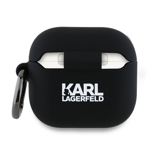Karl Lagerfeld 3D Karl's Head Hülle für Apple AirPods 4, Schwarz