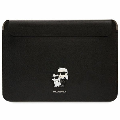 Karl Lagerfeld Saffiano Hülle für 14 Zoll Laptop, Schwarz