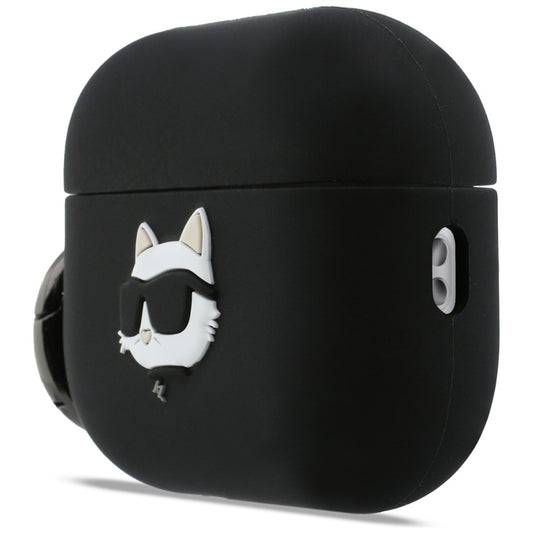 Étui Karl Lagerfeld Silicone Choupette's Head 3D pour Apple AirPods Pro 3, Noir