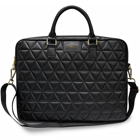 Guess Quilted Bag for 15-inch Laptop, Black