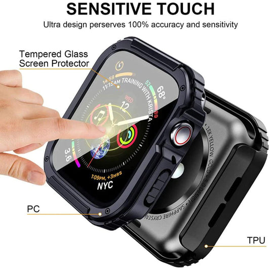 Coque Lito Armor 360 pour Apple Watch 38mm Series, Bleue