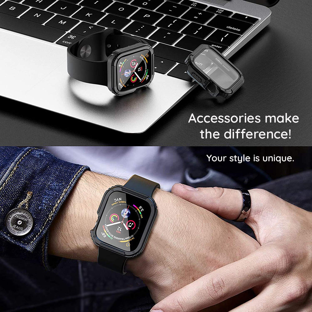 Coque Lito Armor 360 pour Apple Watch 38mm Series, Bleue