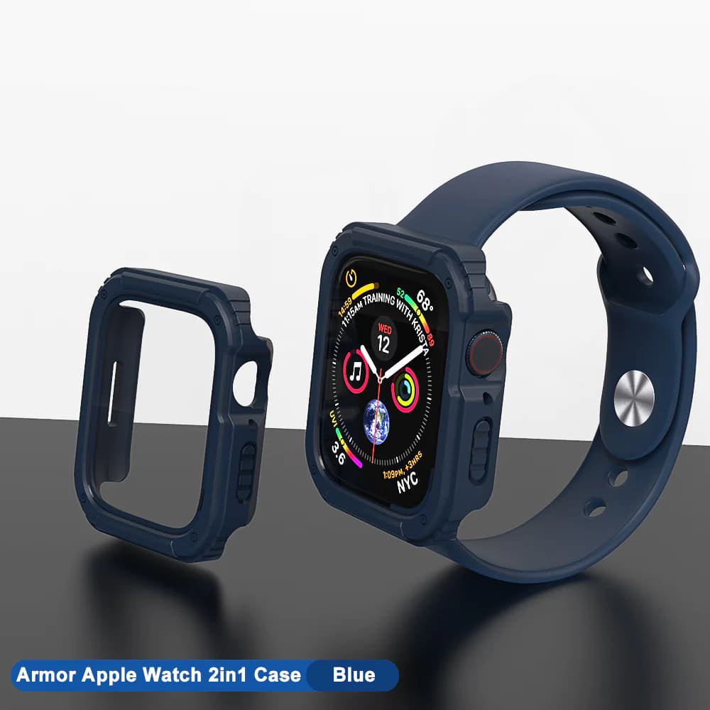 Coque Lito Armor 360 pour Apple Watch 42mm Series, Bleue