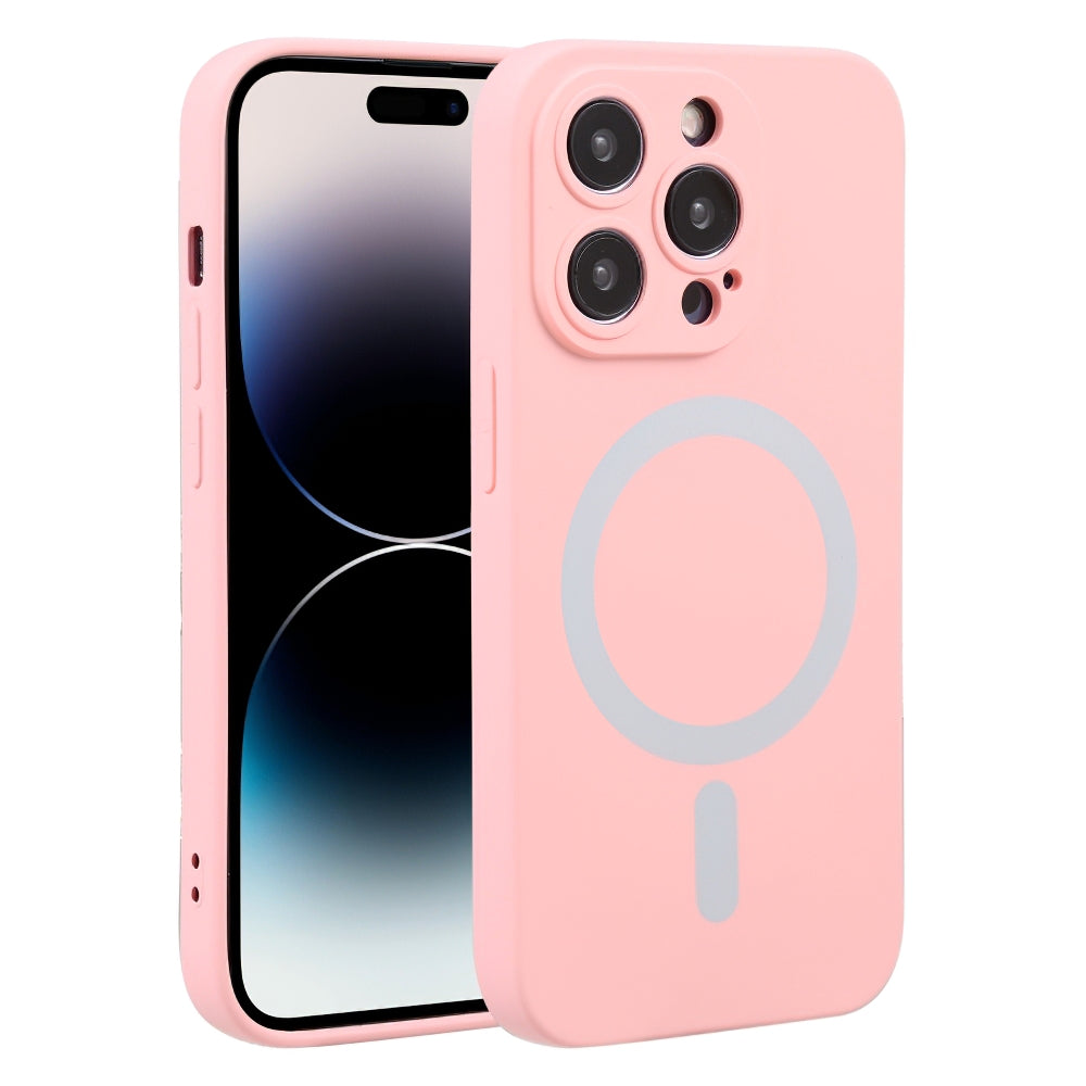 Coque MagSafe pour Apple iPhone 15 Pro, OEM, Silicone Liquide, Rose