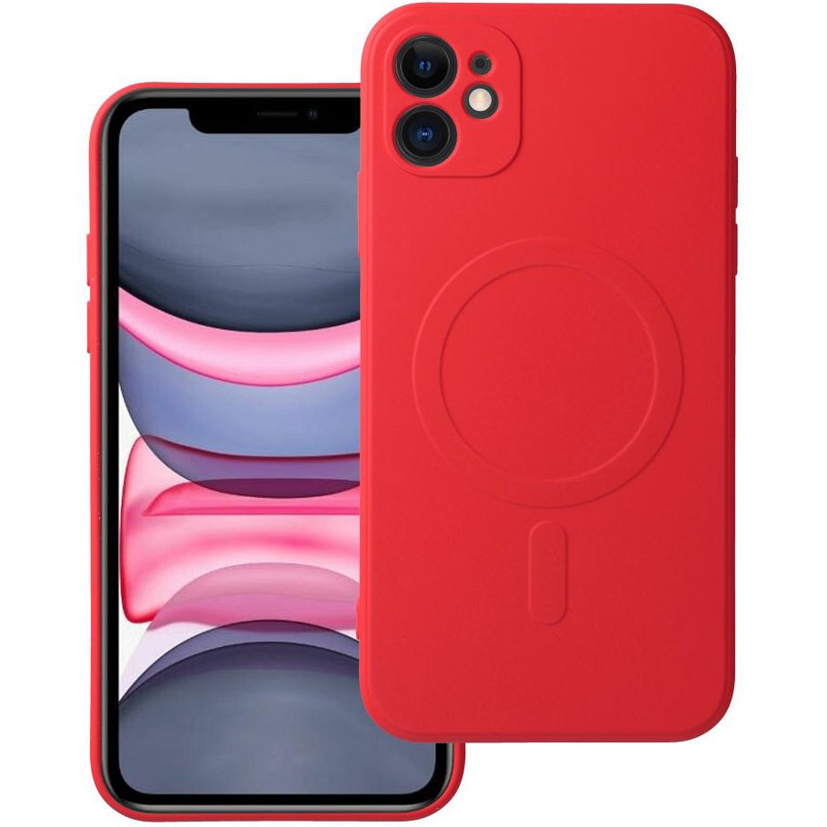 MagSafe-Hülle für Apple iPhone 11, OEM, Silicone Mag, Rot