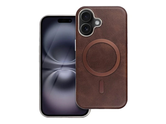 Coque MagSafe pour Apple iPhone 16 Pro, OEM, Gentleman Mag, Marron