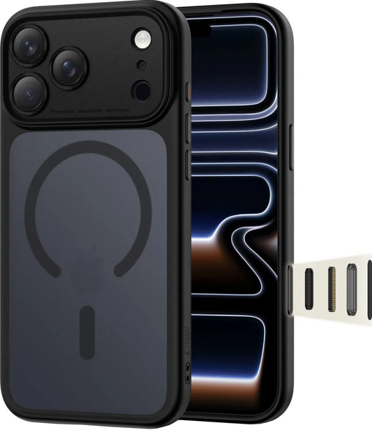 MagSafe Hülle für Apple iPhone 17 Pro Max, Tech-Protect, MagPeak, Mattschwarz