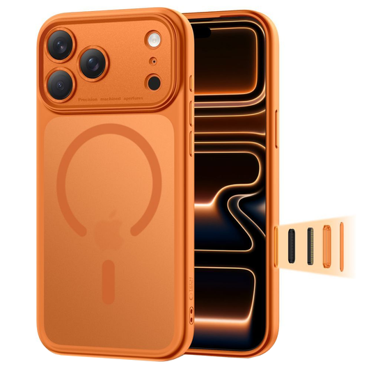 MagSafe Hülle für Apple iPhone 17 Pro, Tech-Protect, MagPeak, Matt Orange