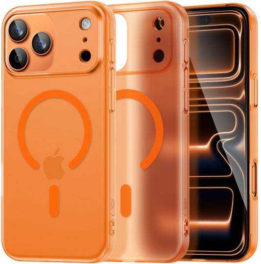 MagSafe Hülle für Apple iPhone 17 Pro, Tech-Protect, MagSlim, Matt Orange