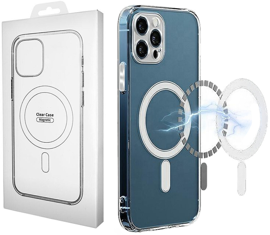 MagSafe-Hülle für Apple iPhone 16 Pro Max, OEM, Clear mit Kameraschutz, Transparent