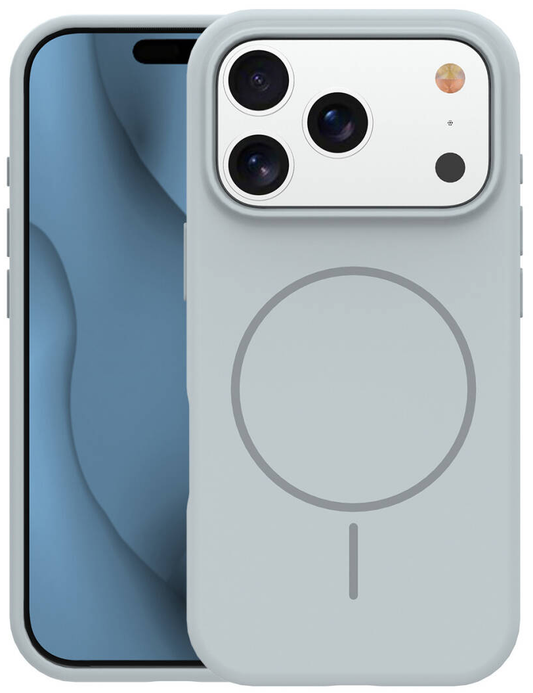 MagSafe-Hülle für Apple iPhone 17 Pro, OEM, dünn aus Silikon, Grau