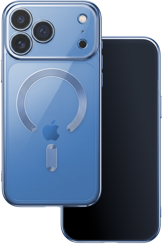 MagSafe Case for Apple iPhone 18 Pro Max / 17 Pro Max, OEM, Color Chrome Mag, Blue