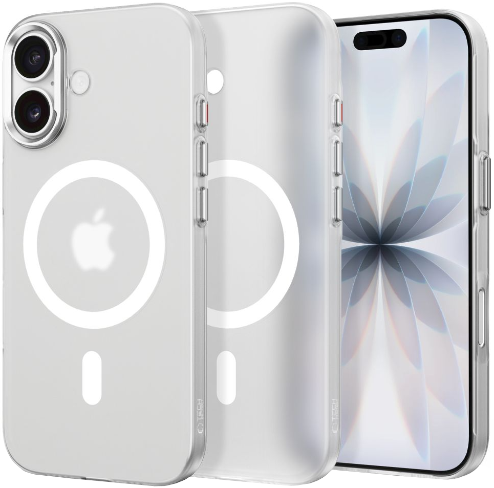 Coque MagSafe pour Apple iPhone 17, Tech-Protect, MagZero, Blanc Mat