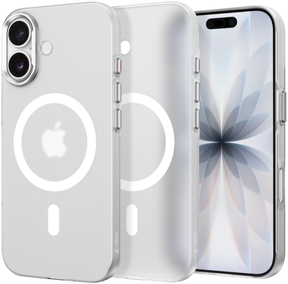 Coque MagSafe pour Apple iPhone 17, Tech-Protect, MagZero, Blanc Mat