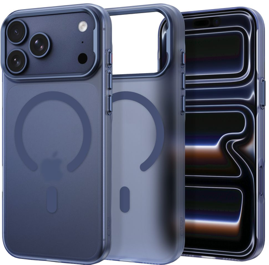 Coque MagSafe pour Apple iPhone 18 Pro Max / 17 Pro Max, Tech-Protect, MagZero, Bleu Marine Mat