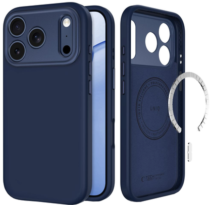 Coque MagSafe pour Apple iPhone 18 Pro Max / 17 Pro Max, Tech-Protect, Uniq CC, Bleu marine