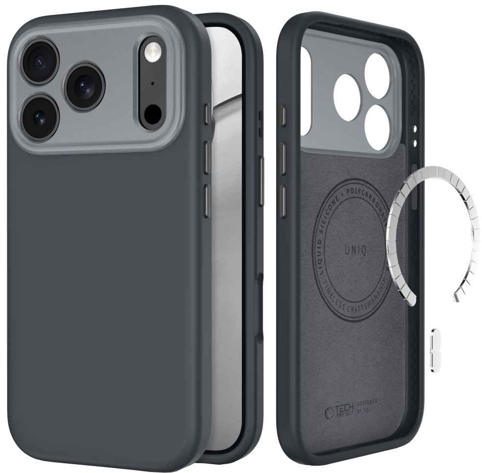 MagSafe-Hülle für Apple iPhone 18 Pro Max / 17 Pro Max, Tech-Protect, Uniq CC, Grau