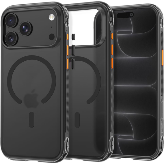 Coque MagSafe pour Apple iPhone 18 Pro / 17 Pro, Tech-Protect, MagAir CC, Noir Mat