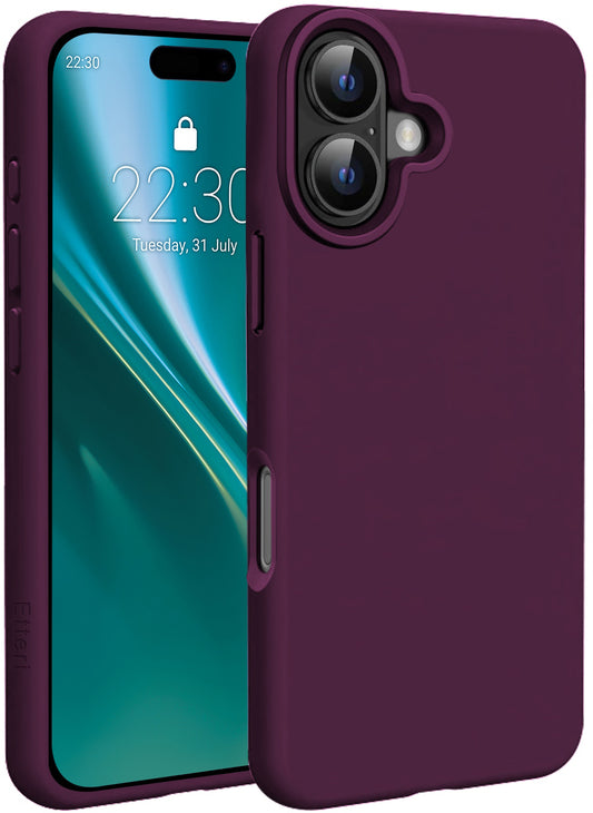 Coque MagSafe pour Apple iPhone 17, Etteri, Silicone Mag, Bordeaux