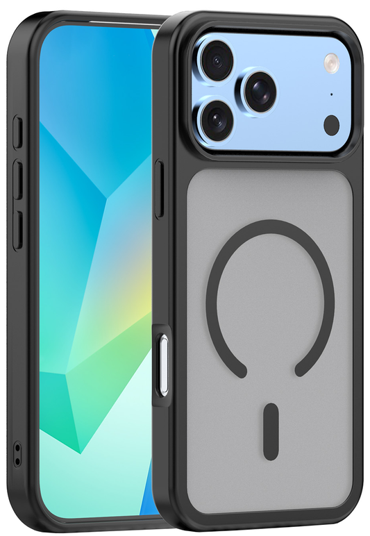 MagSafe Case for Apple iPhone 18 Pro / 17 Pro, OEM, Mag Matt Big Hole, Black