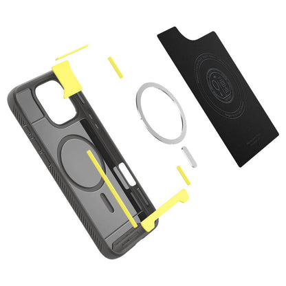 MagSafe Hülle für Apple iPhone 16 Pro Max, Spigen, Rugged Armor, Grau ACS07987 