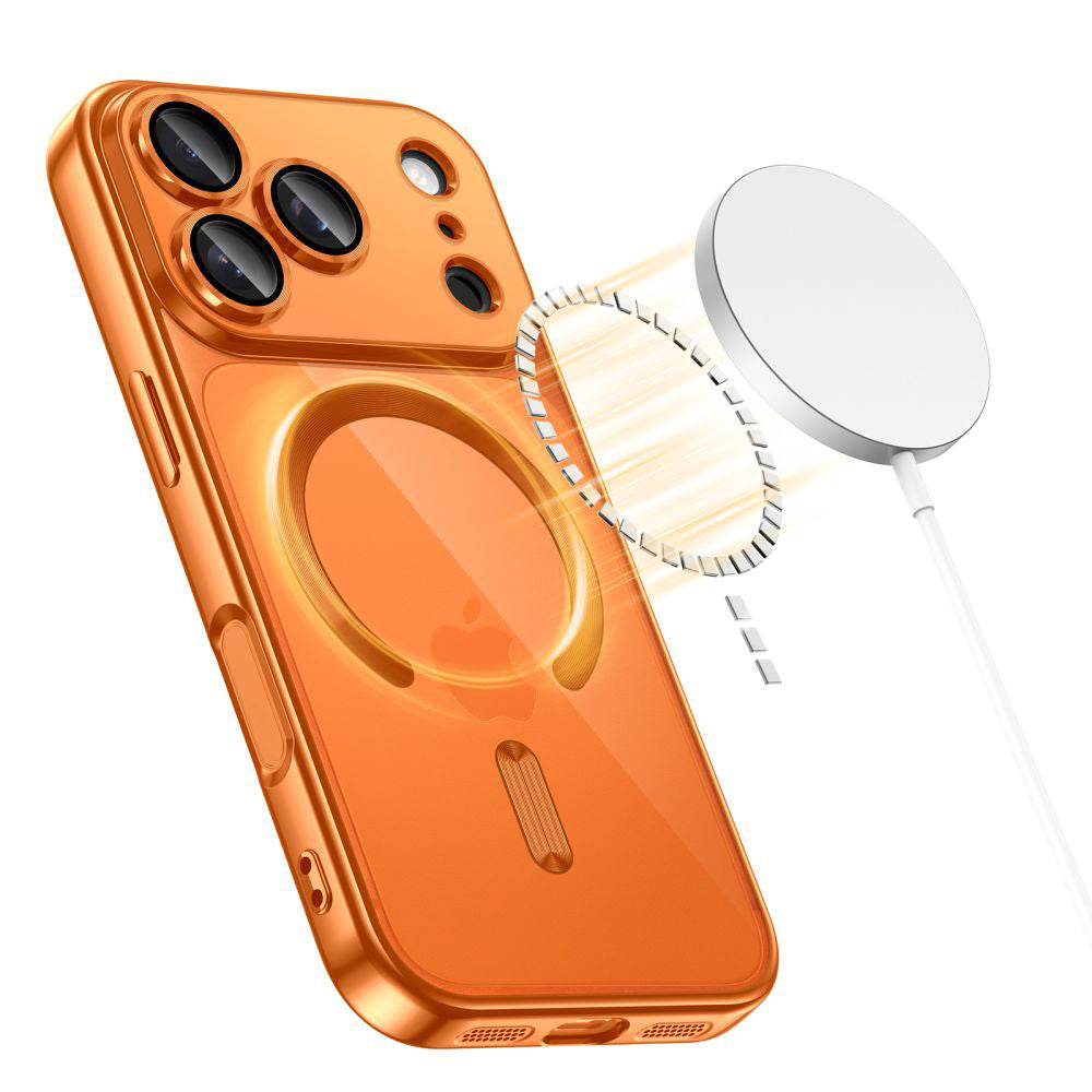 Coque MagSafe pour Apple iPhone 17 Pro Max, Tech-Protect, Magflex, Orange