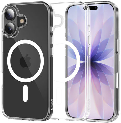 Coque MagSafe pour Apple iPhone 17, Tech-Protect, Flexair Hybrid CC, Transparente