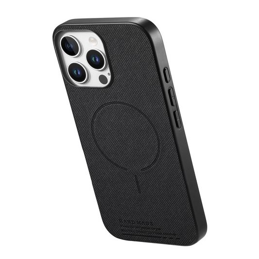 Coque MagSafe pour Apple iPhone 16 Pro Max, OEM, Tissu, Noire