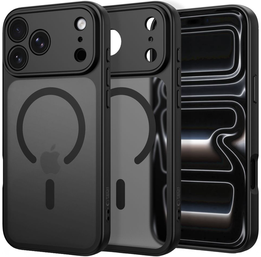 Coque MagSafe pour Apple iPhone 18 Pro Max / 17 Pro Max, Tech-Protect, BasicMag, Noir Mat