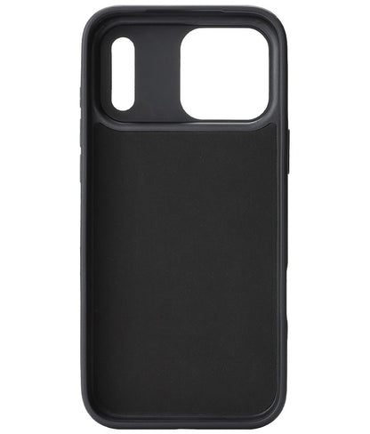 Coque MagSafe pour Apple iPhone 17 Pro, OEM, Anneau Métallique en Carbone, Noire