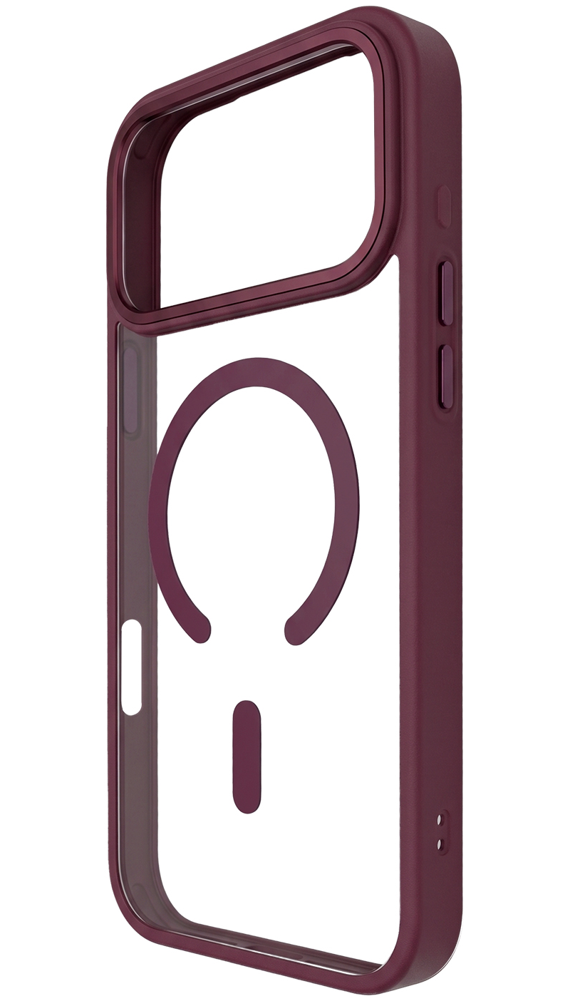 Coque MagSafe pour Apple iPhone 18 Pro / 17 Pro, OEM, Color Clear Mag, Bordeaux