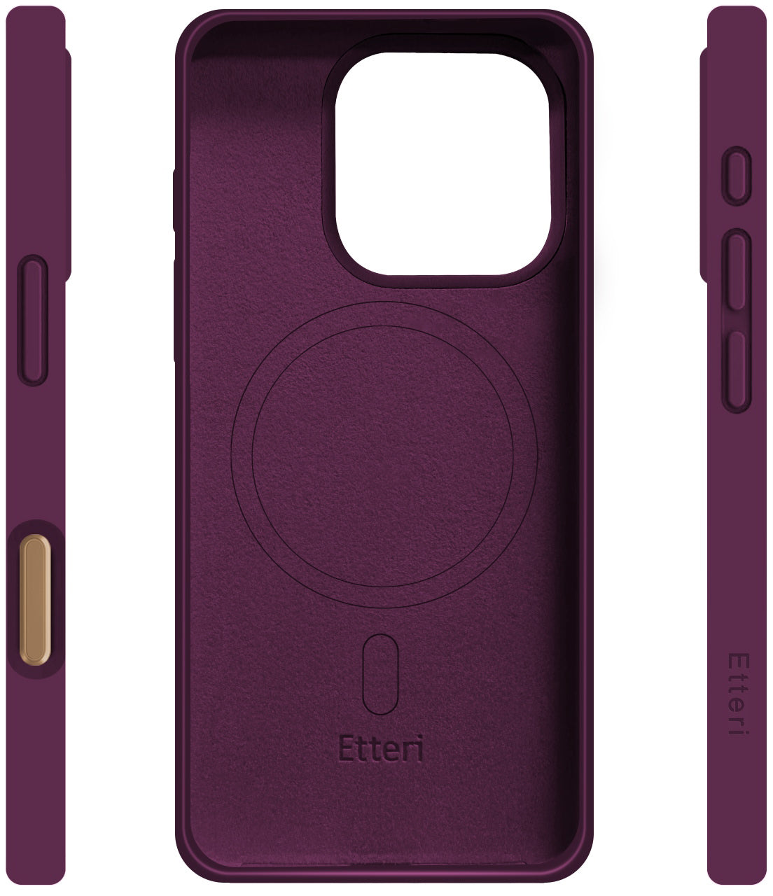 MagSafe Case for Apple iPhone 16 Pro, Etteri, Silicone Mag, Burgundy