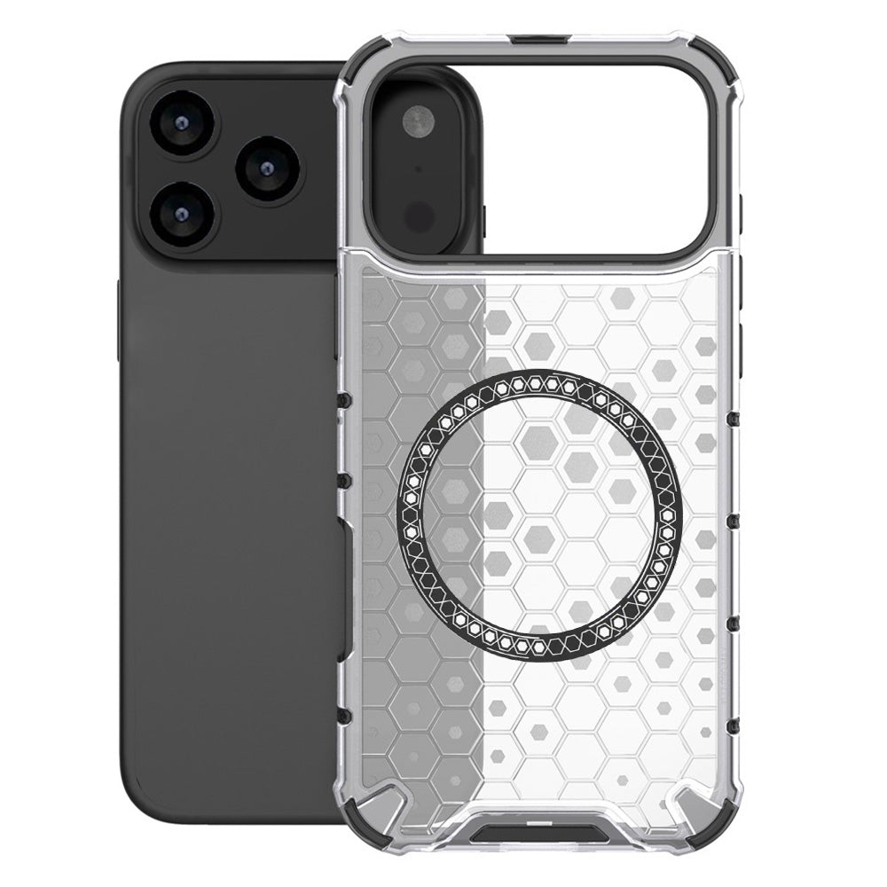 MagSafe Hülle für Apple iPhone 17 Pro Max, Techsuit, HoneyComb Shield, Weiß
