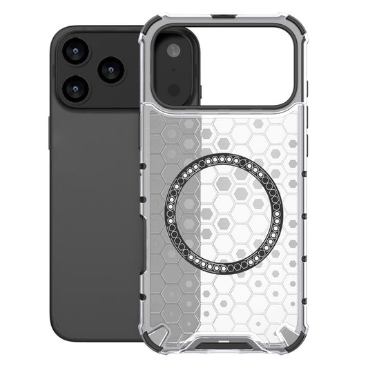 MagSafe Hülle für Apple iPhone 17 Pro Max, Techsuit, HoneyComb Shield, Weiß