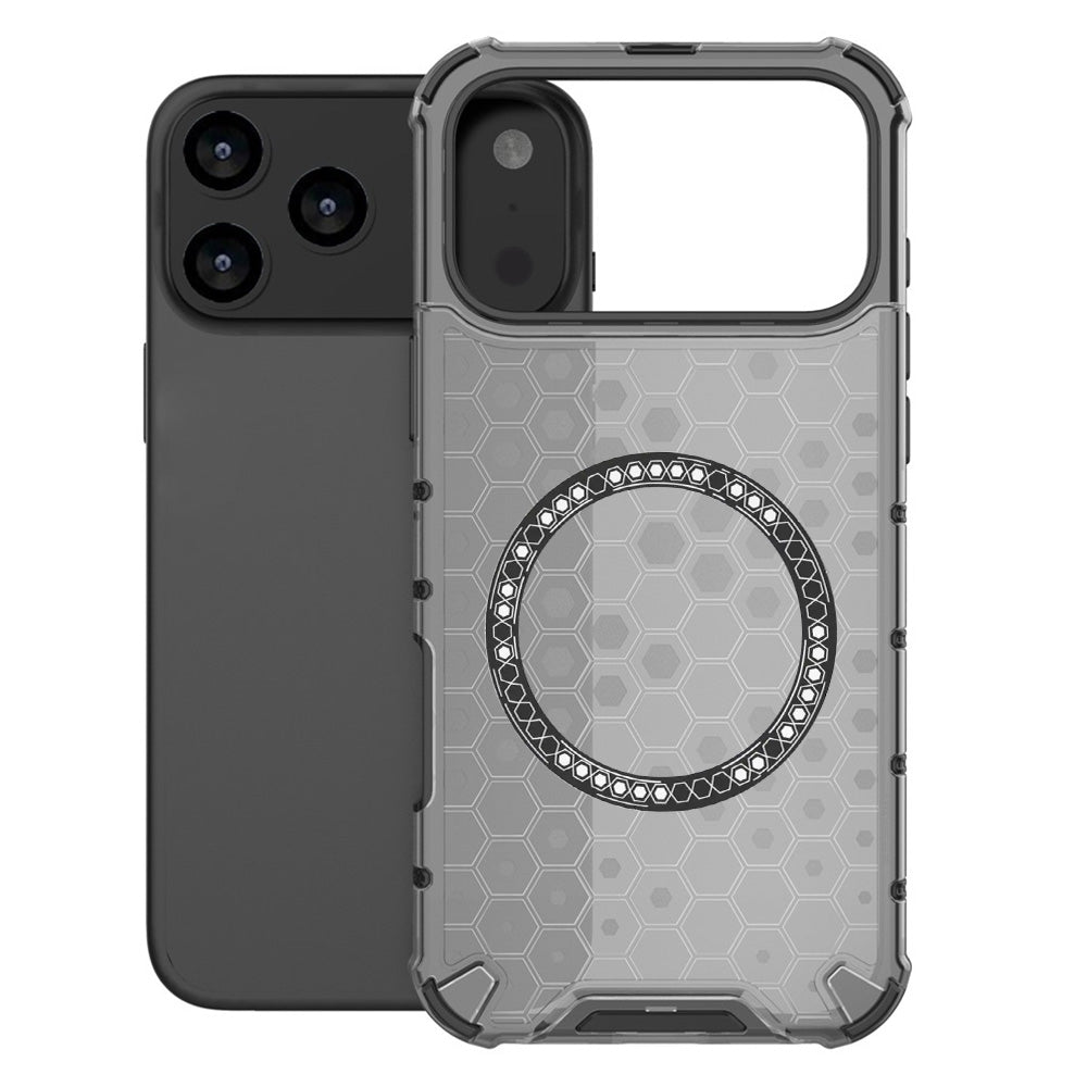 MagSafe Hülle für Apple iPhone 17 Pro, Techsuit, HoneyComb Shield, Schwarz