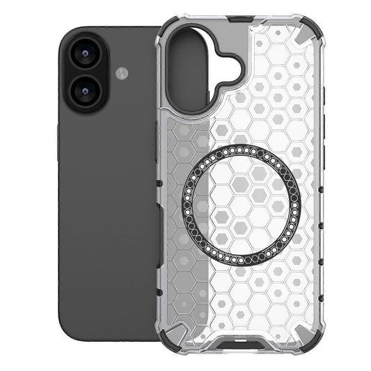 MagSafe Hülle für Apple iPhone 17, Techsuit, HoneyComb Shield, Weiß