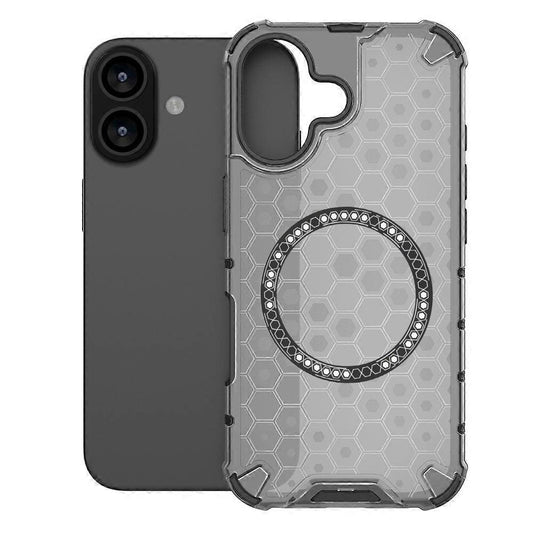 MagSafe Hülle für Apple iPhone 17, Techsuit, HoneyComb Shield, Schwarz