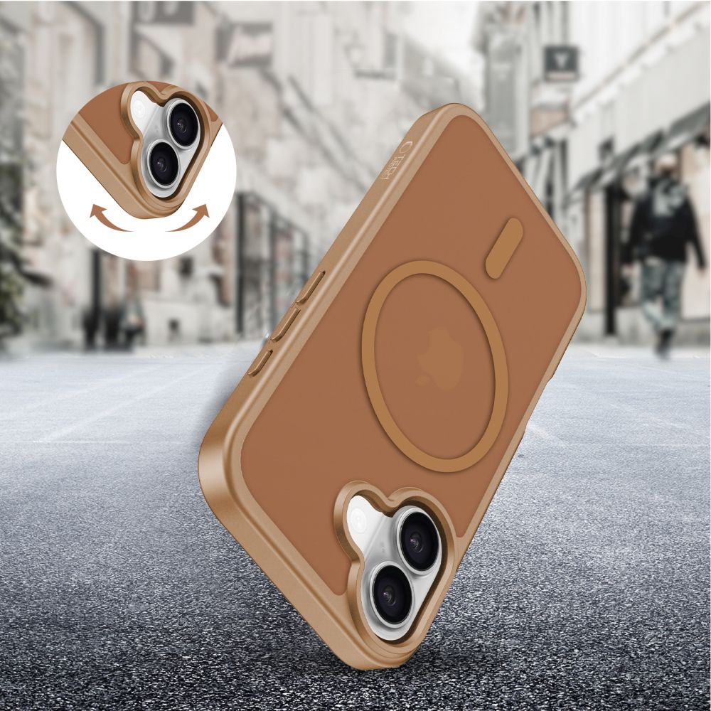 Étui MagSafe pour Apple iPhone 17, Tech-Protect, BasicMag, Marron
