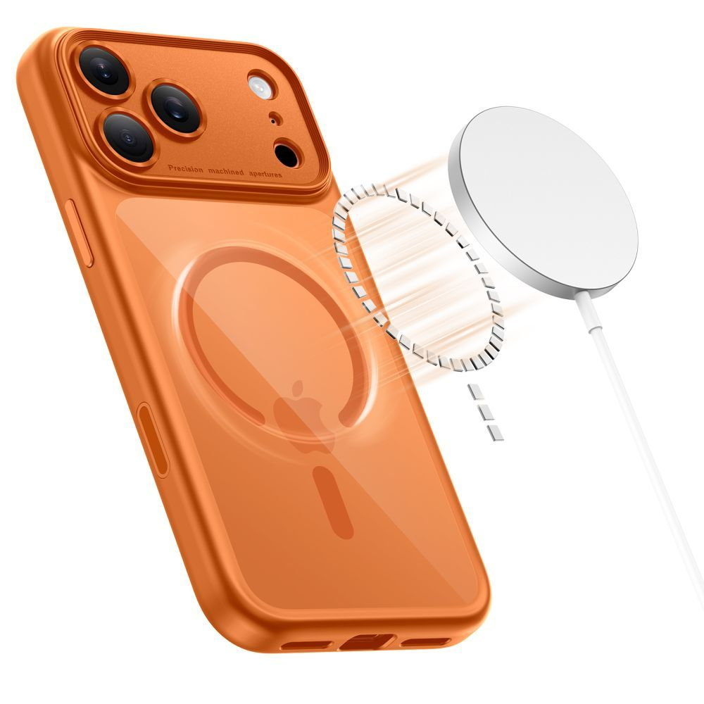 Étui MagSafe pour Apple iPhone 17 Pro, Tech-Protect, MagPeak, Orange