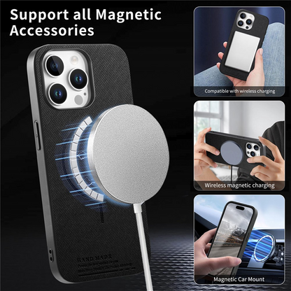 MagSafe-Hülle für Apple iPhone 16 Pro Max, OEM, Stoff, Schwarz